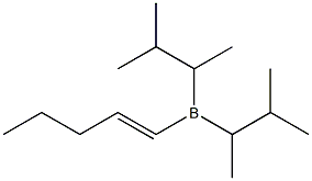[(E)-1-ペンテニル]ビス(3-メチルブタン-2-イル)ボラン 化学構造式