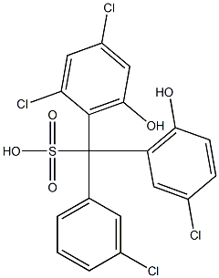  (3-Chlorophenyl)(3-chloro-6-hydroxyphenyl)(2,4-dichloro-6-hydroxyphenyl)methanesulfonic acid