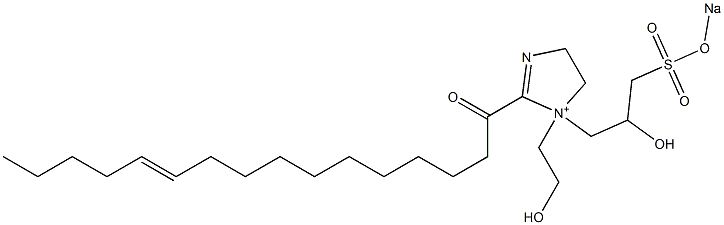 1-(2-Hydroxyethyl)-1-[2-hydroxy-3-(sodiooxysulfonyl)propyl]-2-(11-hexadecenoyl)-2-imidazoline-1-ium|