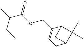 2-Methylbutyric acid (6,6-dimethylbicyclo[3.1.1]hept-2-en-2-yl)methyl ester,,结构式