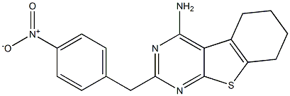 4-Amino-5,6,7,8-tetrahydro-2-(4-nitrobenzyl)[1]benzothieno[2,3-d]pyrimidine Struktur