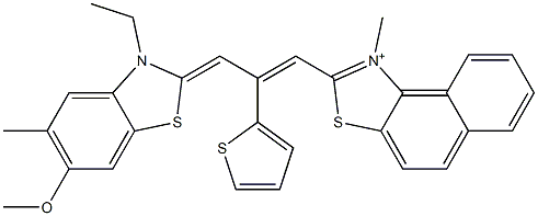 2-[3-(3-Ethyl-6-methoxy-5-methylbenzothiazol-2(3H)-ylidene)-2-(2-thienyl)-1-propenyl]-1-methylnaphtho[1,2-d]thiazol-1-ium
