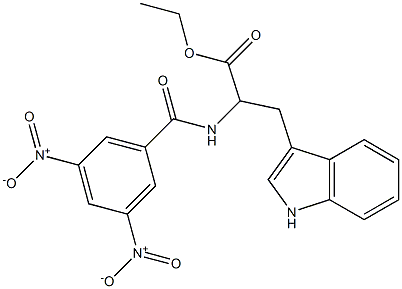 2-[(3,5-ジニトロベンゾイル)アミノ]-3-(1H-インドール-3-イル)プロパン酸エチル 化学構造式