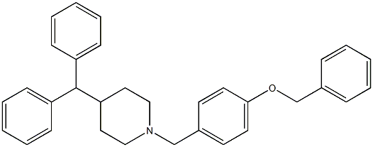 4-(Diphenylmethyl)-1-[(4-benzyloxyphenyl)methyl]piperidine Struktur