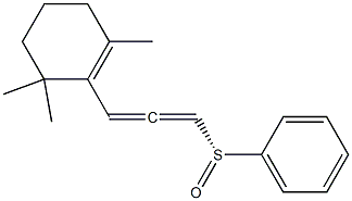 2-[[(R)-3-(Phenylsulfinyl)-1,2-propanedien]-1-yl]-1,3,3-trimethyl-1-cyclohexene 结构式