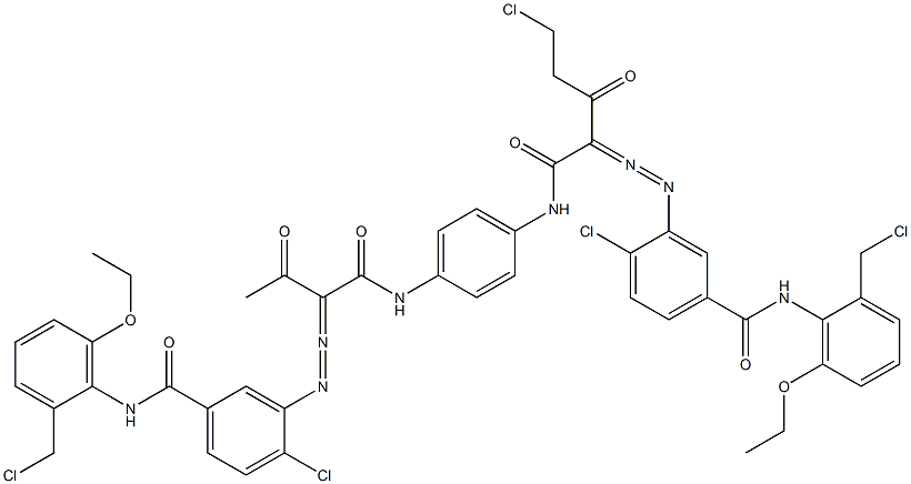  3,3'-[2-(Chloromethyl)-1,4-phenylenebis[iminocarbonyl(acetylmethylene)azo]]bis[N-[2-(chloromethyl)-6-ethoxyphenyl]-4-chlorobenzamide]