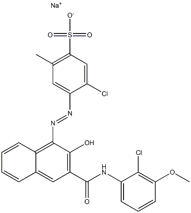 3-Chloro-6-methyl-4-[[3-[[(2-chloro-3-methoxyphenyl)amino]carbonyl]-2-hydroxy-1-naphtyl]azo]benzenesulfonic acid sodium salt