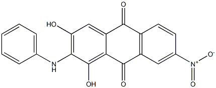 2-Anilino-1,3-dihydroxy-7-nitroanthraquinone Struktur