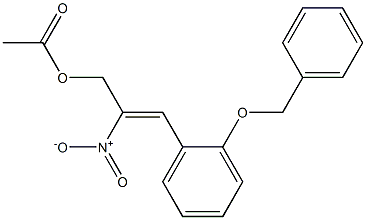 Acetic acid 2-nitro-3-[2-(benzyloxy)phenyl]-2-propenyl ester Structure