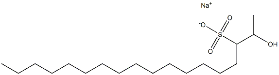 2-Hydroxyoctadecane-3-sulfonic acid sodium salt Struktur