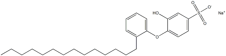 2-Hydroxy-2'-tetradecyl[oxybisbenzene]-4-sulfonic acid sodium salt Struktur