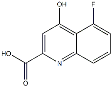 4-Hydroxy-5-fluoroquinoline-2-carboxylic acid Struktur