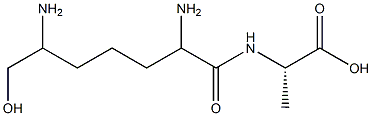 N-[2,6-Diamino-6-(hydroxymethyl)hexanoyl]-L-alanine Struktur