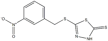 5-[(3-Nitrobenzyl)thio]-1,3,4-thiadiazole-2(3H)-thione Structure