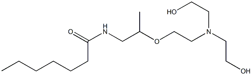 N-[2-[2-[ビス(2-ヒドロキシエチル)アミノ]エトキシ]プロピル]ヘプタンアミド 化学構造式