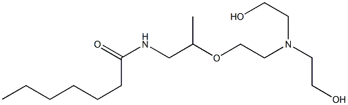 N-[2-[2-[Bis(2-hydroxyethyl)amino]ethoxy]propyl]heptanamide Struktur