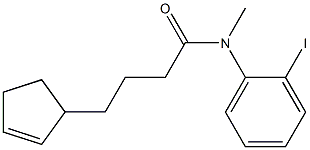 4-(2-Cyclopentenyl)-N-(2-iodophenyl)-N-methylbutanamide,,结构式