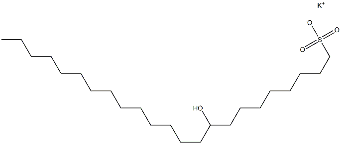 9-ヒドロキシトリコサン-1-スルホン酸カリウム 化学構造式