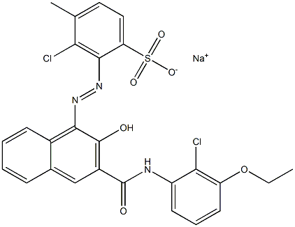 3-Chloro-4-methyl-2-[[3-[[(2-chloro-3-ethoxyphenyl)amino]carbonyl]-2-hydroxy-1-naphtyl]azo]benzenesulfonic acid sodium salt