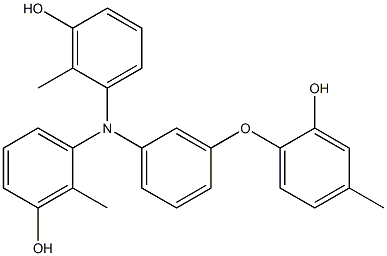 N,N-Bis(3-hydroxy-2-methylphenyl)-3-(2-hydroxy-4-methylphenoxy)benzenamine 结构式