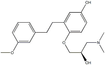 (2R)-3-(Dimethylamino)-1-[4-hydroxy-2-(3-methoxyphenethyl)phenoxy]-2-propanol Structure