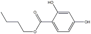 2,4-Dihydroxybenzoic acid butyl ester Struktur