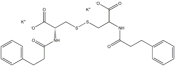 N,N'-Bis(3-phenylpropanoyl)-L-cystine dipotassium salt Structure