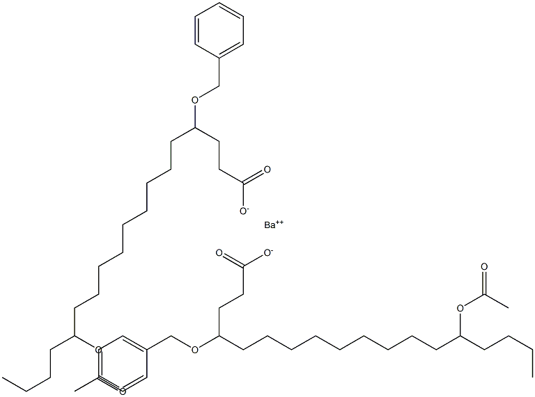 ビス(4-ベンジルオキシ-14-アセチルオキシステアリン酸)バリウム 化学構造式