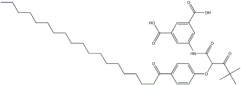 5-[[2-Oxo-1-(p-octadecylcarbonylphenoxy)-3,3-dimethylbutyl]carbonylamino]isophthalic acid,,结构式