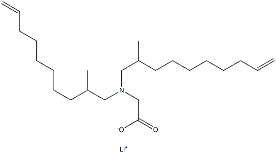 N,N-Bis(2-methyl-9-decenyl)aminoacetic acid lithium salt,,结构式