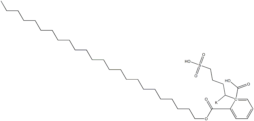 Phthalic acid 1-tetracosyl 2-(1-potassiosulfobutyl) ester Structure