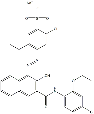 2-Chloro-5-ethyl-4-[[3-[[(4-chloro-2-ethoxyphenyl)amino]carbonyl]-2-hydroxy-1-naphtyl]azo]benzenesulfonic acid sodium salt|