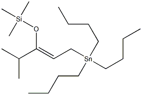 4-メチル-1-トリブチルスタンニル-3-トリメチルシリルオキシ-2-ペンテン 化学構造式