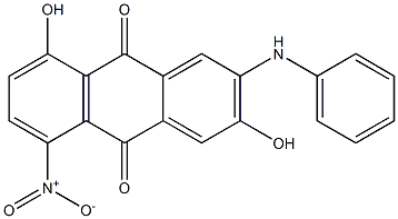 2-Anilino-3,8-dihydroxy-5-nitroanthraquinone Structure