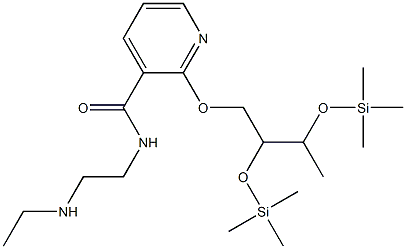 2-[2,3-Di(trimethylsilyloxy)butoxy]-N-[2-(ethylamino)ethyl]-3-pyridinecarboxamide Struktur