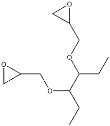 2,2'-[3,4-ヘキサンジイルビス(オキシメチレン)]ビス(オキシラン) 化学構造式