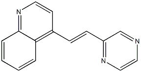 1-(ピラジン-2-イル)-2-(キノリン-4-イル)エテン 化学構造式
