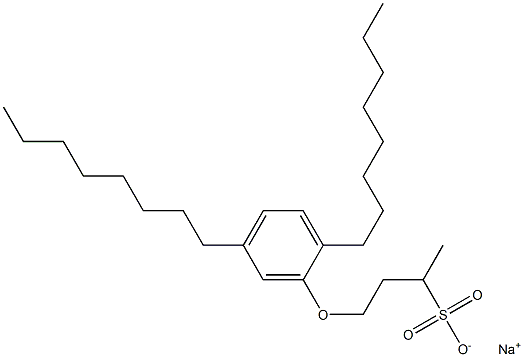 4-(2,5-Dioctylphenoxy)butane-2-sulfonic acid sodium salt Structure