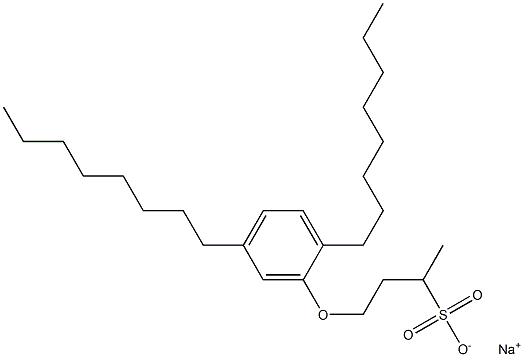 4-(2,5-Dioctylphenoxy)butane-2-sulfonic acid sodium salt,,结构式