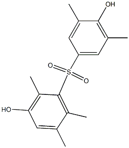 3,4'-Dihydroxy-2,3',5,5',6-pentamethyl[sulfonylbisbenzene] Struktur