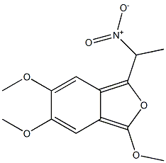 1-(1-ニトロエチル)-3,5,6-トリメトキシイソベンゾフラン 化学構造式