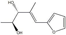 (2S,3R,E)-4-メチル-5-(フラン-2-イル)-4-ペンテン-2,3-ジオール 化学構造式