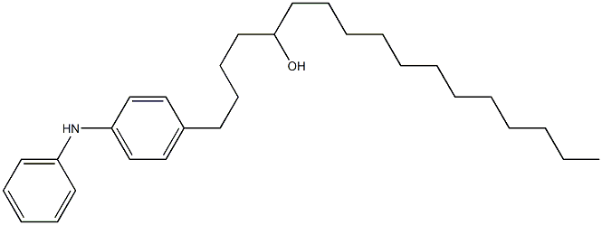 4-(5-ヒドロキシヘプタデシル)フェニルフェニルアミン 化学構造式