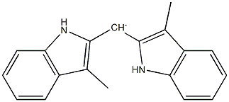 Bis(3-methyl-1H-indol-2-yl)methyl cation 结构式