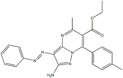 2-Amino-3-phenylazo-5-methyl-7-(4-methylphenyl)pyrazolo[1,5-a]pyrimidine-6-carboxylic acid ethyl ester