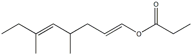 Propionic acid 4,6-dimethyl-1,5-octadienyl ester Structure