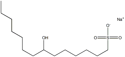 7-ヒドロキシテトラデカン-1-スルホン酸ナトリウム 化学構造式