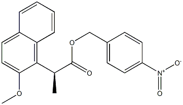 [S,(+)]-2-(2-Methoxy-1-naphtyl)propionic acid 4-nitrophenylmethyl ester Structure