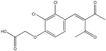 [2,3-Dichloro-4-(2,2-diacetylethenyl)phenoxy]acetic acid Structure