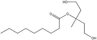 ノナン酸3-ヒドロキシ-1-(2-ヒドロキシエチル)-1-メチルプロピル 化学構造式